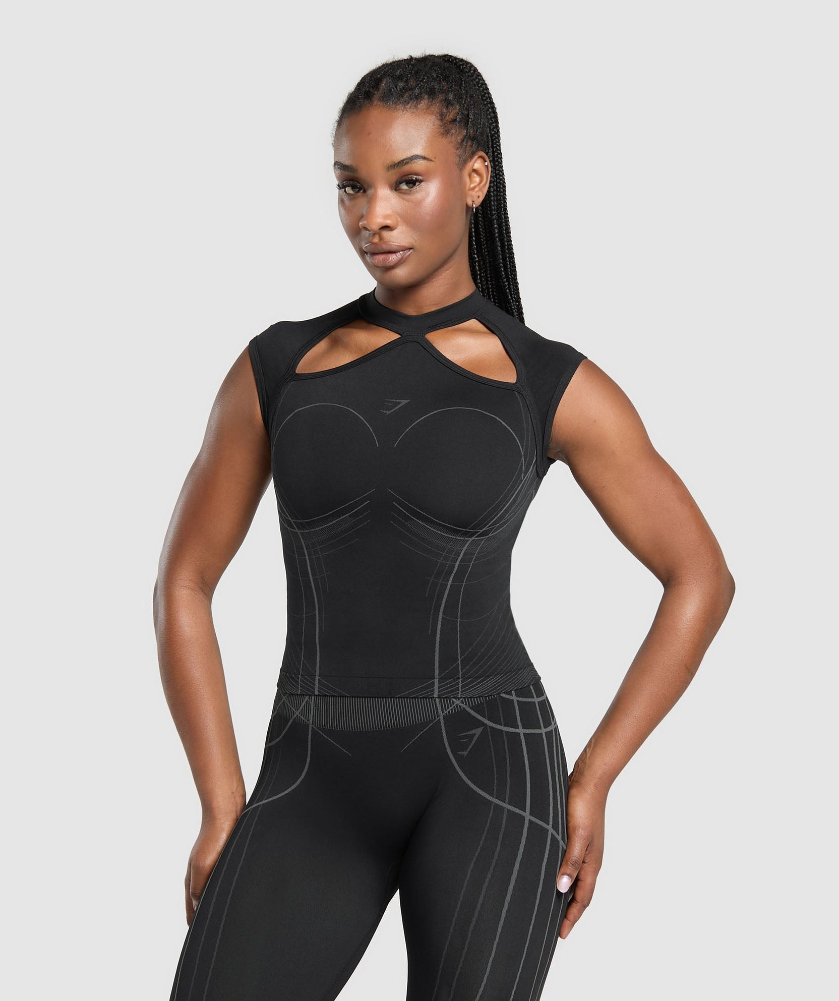 Camiseta midi sin costuras Apex